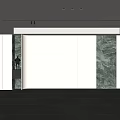 Modern Living Room Interior Design With Marble Accent Walls And White Panels