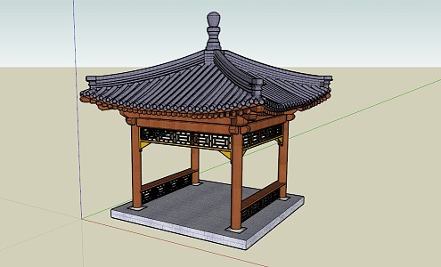 Chinese pavilion 3d model