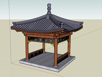 Chinese pavilion 3d model