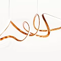 Elegant Copper Spiral Modern Pendant Light with Contemporary Hanging Design