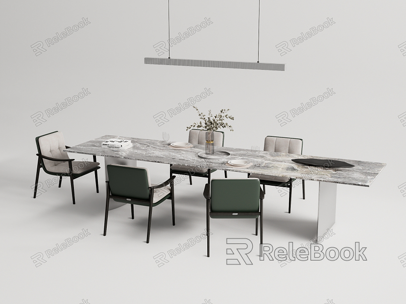 Modern Dining Table and Chair Combination Dining Table and Chair model