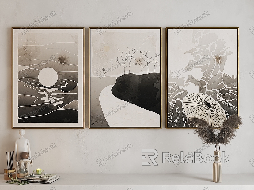 Modern abstract painting art hanging painting model