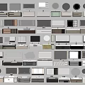 Collection Of Various Modular Design Elements With Different Shapes And Colors 3d model
