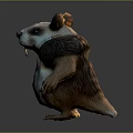 Cute 3D Squirrel Game Movie Character Model With White Chest And Brown Body