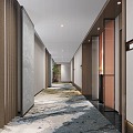 New Chinese Corridor Hotel Corridor 3d model