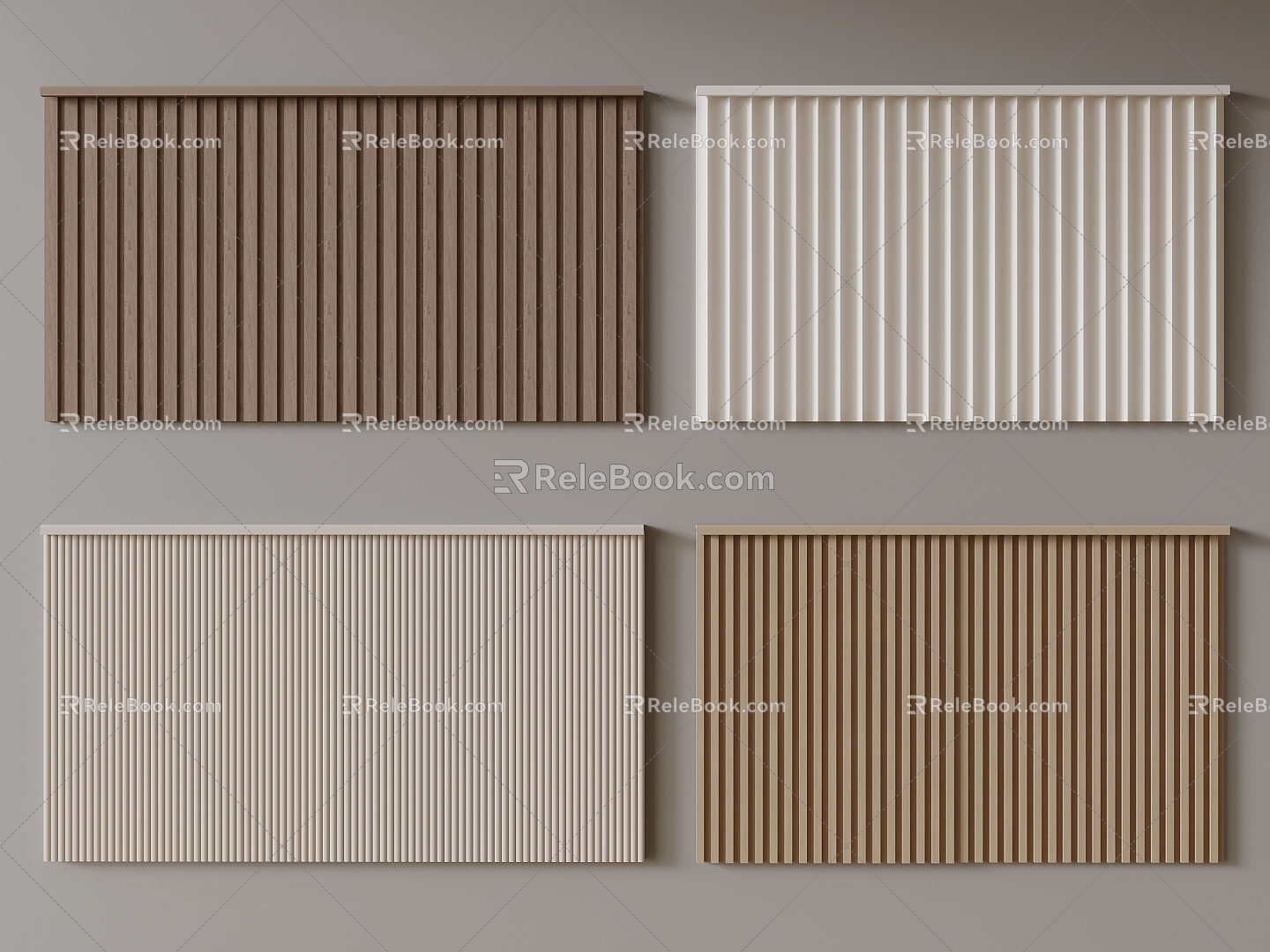 Modern Dado Grille Panel Great Wall Panel 3d model