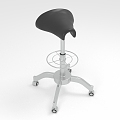 Modern bar stool universal wheel mobile stool 3d model