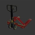 Red And Black Manual Pallet Jack With Heavy Duty Wheels For Industrial Use