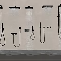 Different Types Of Modern Shower Heads Featuring Rainfall And Handheld Water Flow Designs