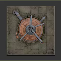 Large Industrial Metal Storage Tank With Vertical Pipes And Platform Foundation