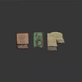 Vintage Retro Carts With Pink Green Brown Colors And Canvas Covers Open Tops