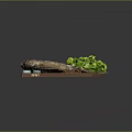 Grilled Whole Fish Served on Wooden Cutting Board with Fresh Lettuce and Sauces