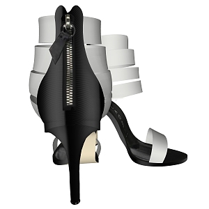 Modern high-heeled shoes 3d model