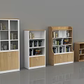 Modern Wooden Bookcases With Glass Doors Open Shelves And Storage Cabinets Different Designs
