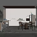 New Chinese Chess Room 3d model