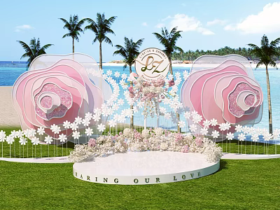 Modern Meichen Seaside Giant Rose 3d model Modern Meichen Seaside Giant Rose 3d model
