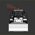 White Heavy Duty Wheel Loader With Front Bucket Large Tires And Cab