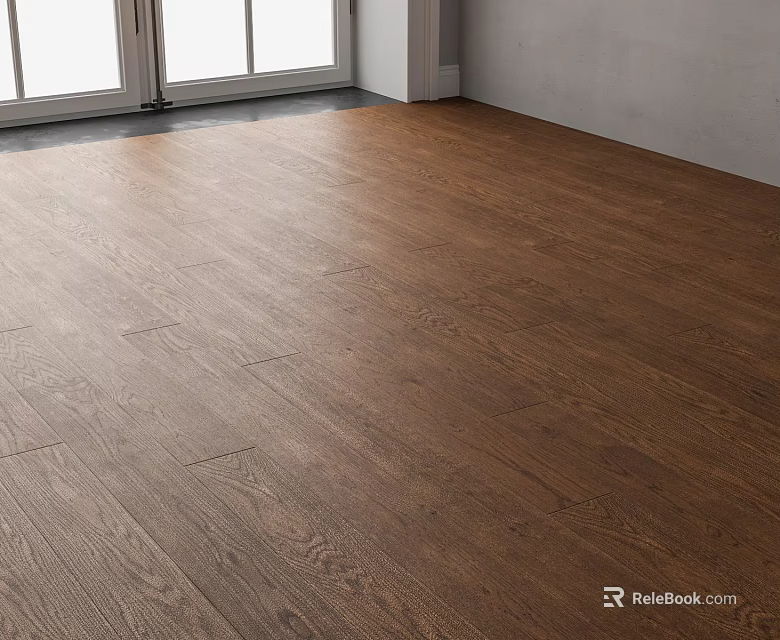 High Quality Wooden Flooring With Natural Texture And Warm Brown Tone 3d model 