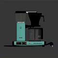 Turquoise Royal Master Cory Kitchen Appliance With Glass Carafe Control Panel And Indicator Lights
