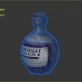 Vintage Glass Poison Bottle With Cork Stopper And Maleficiae Label