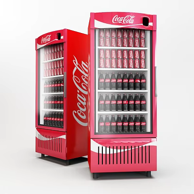 modern freezer Coca-Cola vending machine 3d model modern freezer Coca-Cola vending machine 3d model