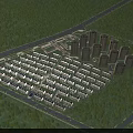 Aerial View Planning Residential Layout With High Rise Low Rise Buildings Greenery And Roads