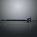 Medieval Long Blade Sword With Metallic Shiny Surface And Ornate Hilt On Dark Background