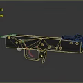 Metallic Submachine Gun With Modern Mechanical Design And Ergonomic Grip Finish