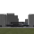 Modern Urban Architecture With Tall Glass Buildings Open Plaza And Walkways