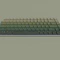 Gradient Green Mechanical Keyboard With Slim Aluminum Frame And Backlit Keys 3d model