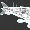 Steampunk Inspired Airship Vehicle With Dark Copper Stripes And Ornate Mechanical Details