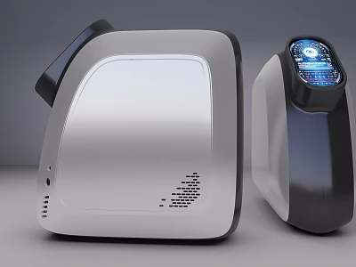 Smart Machine With Sleek Modern Design Silver Black Body And Digital 3d model