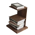 Middle Style Vertical Bookshelf 3d model