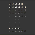 Arranged Dominoes In City Like Structure With Various Heights On White Background