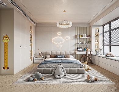 Modern Children's Room Boys Room 3d model