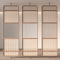 Silent glass partition wood 3d model