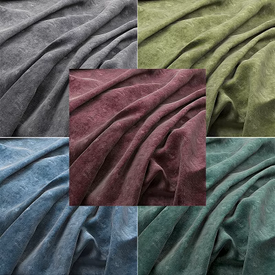 Various Colored Fabric Textures With Soft Material And Folded Patterns 3d model