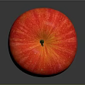 Fresh Red Apple With Shiny Surface Yellow Specks And Stem As Daily Living Item