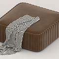 Living room flannel sofa stool 3d model