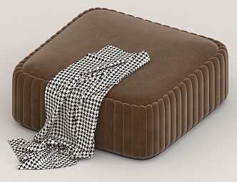 Living room flannel sofa stool 3d model