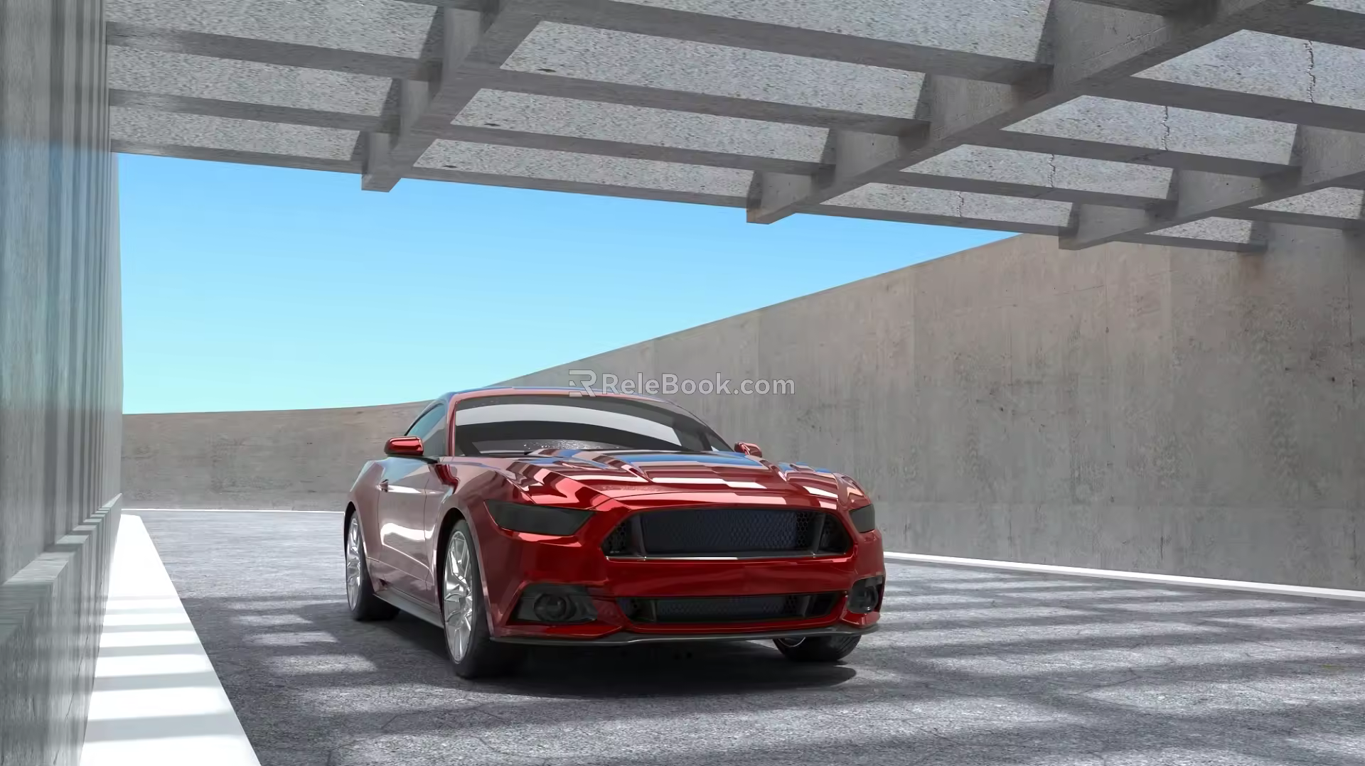 Car Scene Highway Car Tunnel Scene 3d model