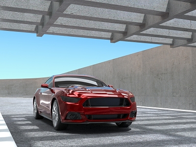 Car Scene Highway Car Tunnel Scene 3d model