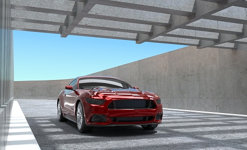 Car Scene Highway Car Tunnel Scene 3d model