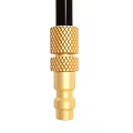 Premium Brass Connector With Threaded End And Black Cable For Electronic Use
