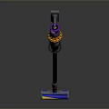 Colorful Cordless Vacuum Cleaner With Purple Yellow Blue Accents And Ergonomic Design