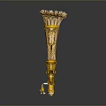 Ornate Golden Tall Candelabra With Intricate Patterns Claw Feet Base And Decorative Top