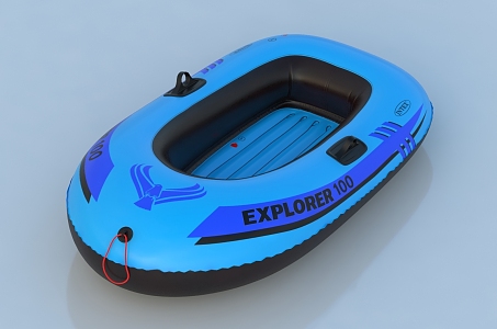 modern inflatable boat 3d model