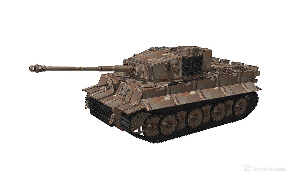 Vintage Military Tank With Cannon Turret Track Details And Rustic Appearance 3d model 