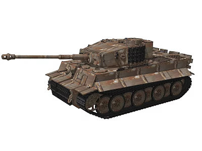 Vintage Military Tank With Cannon Turret Track Details And Rustic Appearance 3d model