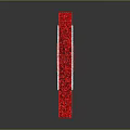 Red And White Bow With Grid Structure Red Circular Center White Ribbon Base Reflective Effect